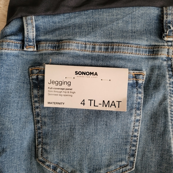 Maternity Sonoma Goods For LifeOver-The-Belly Jeggings - Size 4TLMAT - Picture 9 of 12